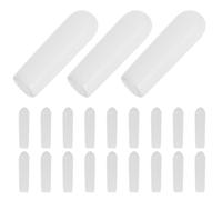 VILLFUL Cache-Vis pour Cintres Métalliques 3 mm, Embout de Cintre en Fil de Fer en Caoutchouc Blanc, 500 Pièces, pour Protection de Filetage dans les Placards