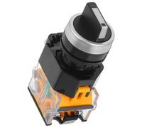 VILLFUL Commutateur à Came Rotative Commutateur à 3 Positions Auto-verrouillant, ABS et Alliage D'argenté, 22mm, Ac 0-440 V, 10 A, pour Circuits Électriques