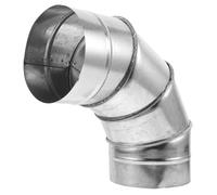 VILLFUL Coude de Tuyau de Cheminée en Fer Galvanisé 90 Degrés pour Conduit de Hotte Cuisine Léger et Compatible pour Poêle et Hotte de Cuisinière