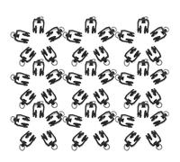 VILLFUL Crochets pour tringle à rideaux de plafond, 50 pièces de galets noirs en acier inoxydable 12 mm, coulisses pour rideaux et draperies, adaptés aux fenêtres et,