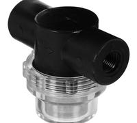 VILLFUL Filtre de Crépine de Pompe à Eau 3/8 Npt en Ligne Noir | Nylon et PC, Tamis Inox Fin Transparent, Installation Rapide, pour Pompe de Jardin et Tuyau D’aspiration