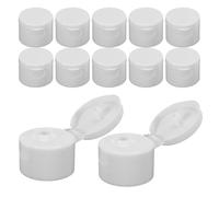 VILLFUL Lot De 100 Bouchons À Clapet En Plastique Pour Flacons De Lotion Et De Shampoing Accessoires Pour Flacons De Lotion Et De Shampoing Bouchons Réutilisables Blancs