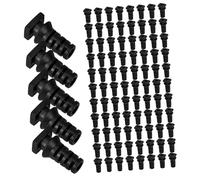 VILLFUL Lot de 100 Protecteurs de Câble Abs Noir, Connecteurs de Décharge de Traction pour Fils et Câbles, Fixation pour Boîte de Jonction