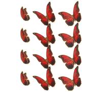 VILLFUL Lot de 12 Stickers Muraux Décoratifs 3D Roses Rouges à Effet Doré Autocollants Amovibles en Papier pour Décoration Murale Romantique Saint-Valentin pour Chambre et Salon