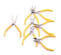 VILLFUL Mini Pince à Bec Fin en Acier 5 Pouces, Lot de 8pcs Ressort pour Réparation de Bijoux, Outils de Fabrication Artisanale pour Travaux Manuels