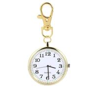 VILLFUL Montre Gousset Lumineuse avec Porte-clés Doré Visage Large et Adaptée aux Seniors