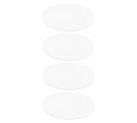 VILLFUL Plateau Miroir Rond Léger 4 Pièces en Acrylique Argenté de 20cm et Polyvalent pour Décoration de Table, Présentation de Bijoux et Événements Élégants