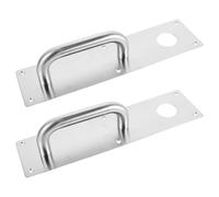 VILLFUL Poignée en Acier Inoxydable pour Portes Coulissantes 2pcs 80x300x12mm avec Trou de Serrure Adaptée aux Placards et Portes d'Intérieur