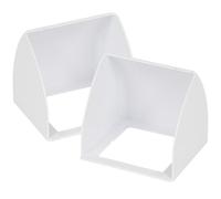 VILLFUL Protection pluie sonnette ABS blanc 2pcs 3.78x3.78x3.54in pour boîtier universel et machine à badge en extérieur