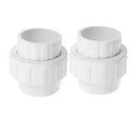 VILLFUL Raccord de Tuyau Pvc Connexion Étanche et Sécurisée Joint Torique Epdm et Blanc 2pcs Adaptateur Plastique Schedule 40 pour Piscine, Spa Irrigation