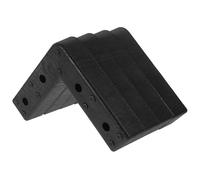 VILLFUL Rehausseurs de Meubles Noir en Plastique, Pieds en L 4 Pièces | Support Stable, Structure Pratique, Crée Plus D’espace de Rangement, Usage sous Lit, pour Machine à Laver