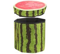 VILLFUL Tabouret de Fruit Pliant en Tissu, Petit Siège de Rangement Vert | Forme Fruit Créative, Capacité de Charge Pratique, Usage Chambre Salon, Boîte Compacte pour Maison