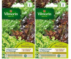 Vilmorin 3609242 Pack de Graines Laitue à Couper en Mélange Bol Vert/Rouge (Lot de 2)