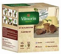Vilmorin 3990624 Pack de 12 Godets Coco 6 cm + 12 Pastilles Fibre de Coco Compressée