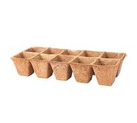 Vilmorin - 5 Plaques de 10 Godets en Fibre de Coco Carrés de 5 cm pour Semis