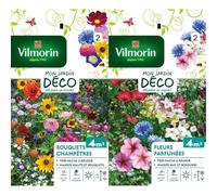 Vilmorin 5859542 Pack de Graines Fleur pour Bouquets Champêtres & 5862942 Fleur parfumée, Multicolore, 90 x 2 x 160 cm