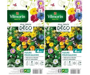 Vilmorin 5860442 Fleur annuelle pour Balcons Multicolore 9 x 0.5 x 16 cm (Lot de 2)