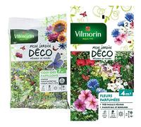 Vilmorin 5867607 Pack de Graines Mélange de Fleurs Coin des Papillons 7 m² & 5862942 Fleur parfumée, Multicolore, 90 x 2 x 160 cm