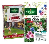 Vilmorin Gazon 7 Jours Boite 250 g, Vert & 5862942 Fleur parfumée, Multicolore, 90 x 2 x 160 cm