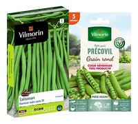 Vilmorin Haricot Talisman Boite 140g, Vert & Pois Precovil Création Sachet série 5m, Vert