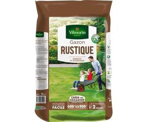 Vilmorin, mélange de graines pour gazon rustique, 15 kg – pour l'aménagement et la rénovation de pelouses, idéal pour 600/900 m²