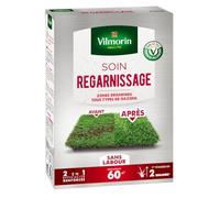 Vilmorin Semences de gazon – Soins regarnissage universel 2 en 1 – 1 kg – Repousse très rapide