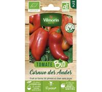 Vilmorin Tomate Cornue des Andes Bio | Variété rustique, précoce, savoureurse, rouge vif, chair dense