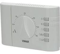 VIMAR 02900.1 Thermostat électronique pour Le Contrôle on/Off de la température Ambiante, Alimentation par Batteries AA LR6 1, 5 V (Non Livrées), Installation en Saillie