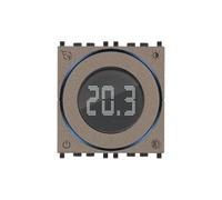 Vimar 02973 Thermostat à roulette connecté, sortie à relais, technologie Bluetooth et WiFi, 1 entrée pour capteur de température extérieure, chauffage et climatisation ON/OFF et PID, 2 modules, gris