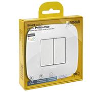 VIMAR 0K03906.06 Arké Roud Kit Interrupteur sans Fil en radiofréquence Philips Friends of hue. Pas Besoin de Piles, Blanc