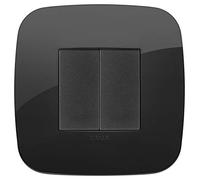 Vimar 0K03925.08 Arké Kit de commande sans fil et sans batterie, VIEW sans fil standard Bluetooth avec support, touches, plaque 2 m