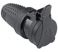 VIMAR 0P00270 Prise mobile SICURY 2P+T 16 A 250 V~, standard allemand, IP44 protection contre les projections d'eau, Noir