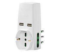 Vimar 0p00333.b Bloc d'alimentation Universel, S17, 2P17/11, Deux USB Blanc