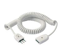 Vimar 0P32352.B Prolongateur 5 m, câble 3G0,75 mm2 H05VVH8-F, fiche 2P+T 10 A 250 V~ Standard Italien S11, Prise SICURY 2P+T 10 A 250 V~ Standard Italien P11, Blanc
