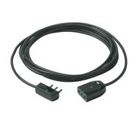 VIMAR 0P32386 Cordon d'extension linéaire 3 mètres, câble 3G1, fiche Plate (Grande) SPA17, Prise SICURY 16 A 250 V ~ IT P17/11, Noir, 3 m