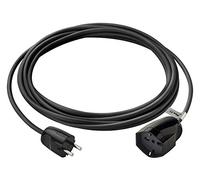 Vimar 0P32401 Prolongateur 5 m, câble 3G1 mm2 H05VV-F, fiche 2P+T 16 A 250 V~ standard allemand, prise SICURY 2P+T 16 A 250 V~, universel, noir