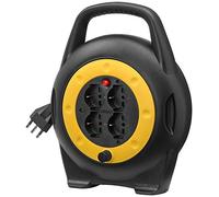 Vimar Enrouleur câble 0P32714 – 10 m, 4 prises universelles italiennes, 16 A, disjoncteur thermique