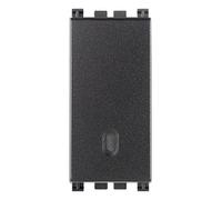 VIMAR 0R19000 Interrupteur 1P série Arké, 10 AX 250 V illuminable, bouton remplaçable, max 100 W pour lampes avec alimentation intégrée (IEC 60669-1:2017), gris