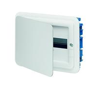 Vimar 0TV53112.B Coffret décoratif d’encastrement IP40, 12 modules, avec rail DIN (60715 TH35), volet blanc, avec boîte d’encastrement pour murs en maçonnerie