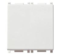 Vimar 14004.FX.2 Va-et-vient 1P 10 AX 250 V~, bornes automatiques, éclairable, touche interchangeable, 2 modules, maxi 100 W pour lampes autoballastées (CEI 60669-1:2017), sèrie Plana, blanc