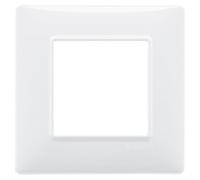 Vimar 14642.01 Plana Plaque 2 modules, technopolymère, blanc