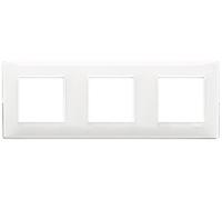 Vimar 14644.41 Plana Plaque 6 modules (2+2+2 entraxe 71 mm), technopolymère, Reflex neige