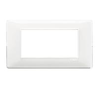 Vimar 14654.41 Plana Plaque 4 modules, technopolymère, Reflex neige