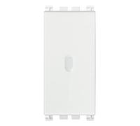 VIMAR 19100.B Interrupteur axial 1P série Arké, 10 AX 250 V illuminable, bouton remplaçable, max 100 W pour lampes avec alimentation intégrée (IEC 60669-1:2017), blanc