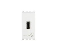 Vimar 19292.B Arké Unité d'alimentation prise USB murale 5 V 1,5 A 1 m Blanc