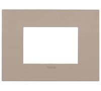 Vimar 19953.32 Arké fit Plate 3 modules, Métal, Gris tourterelle