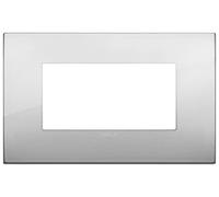 Vimar 19954.03 Plaque Arké fit 4 modules, métal, argent