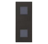 Vimar 30388.G Ligne Double voyant de signalisation avec diffuseurs neutres Noir Livré sans unité de signalisation