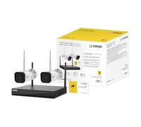 Vimar 46KIT.036C Kit CCTV Comprenant: 1 NVR Wi-FI 4 canaux, Enregistrement 4 canaux 3 Mpx, appli View Product, HDD Professionnel 1 to Compris, 2 caméras Bullet Wi-FI