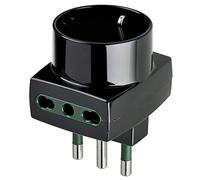 VIMAR Adaptateur Fiche 16 a 2 Prises Schuko 10/16-Plus Noir